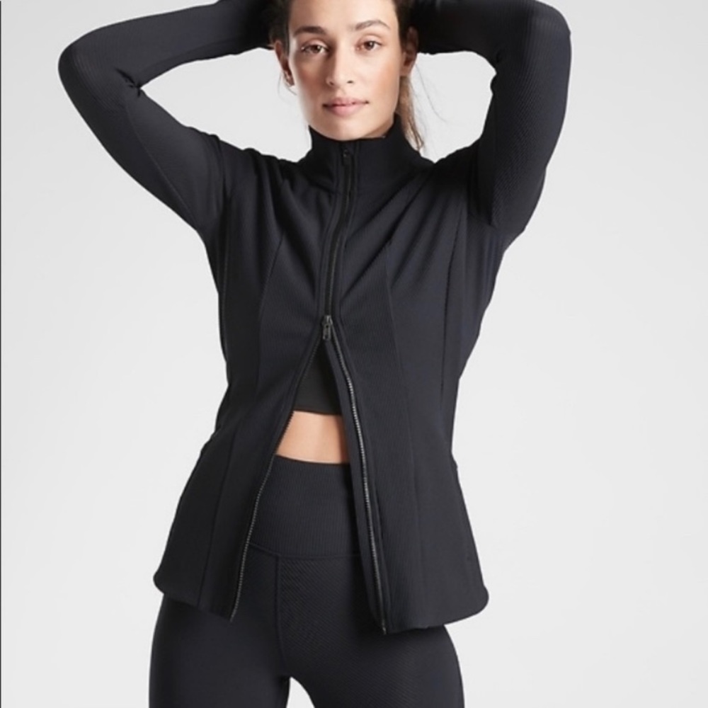 Athleta Shanti Ribbed Jacket Sz XS